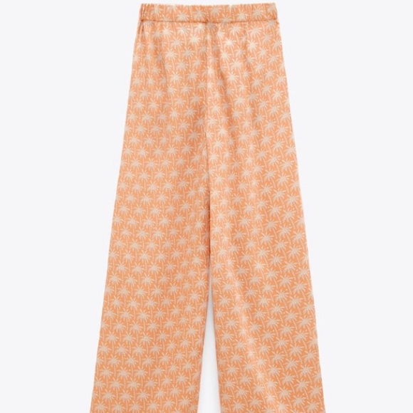 Zara 2 pieces tangerine print pajama style set - Picture 7 of 8